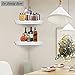 HAO Floating Corner Shelves Invisible Wall Mounted Radial Shape Corner Shelf for Wall Perfect for Bathroom Bedroom Living Room Kitchen Office 12 Inch Set of 2 White