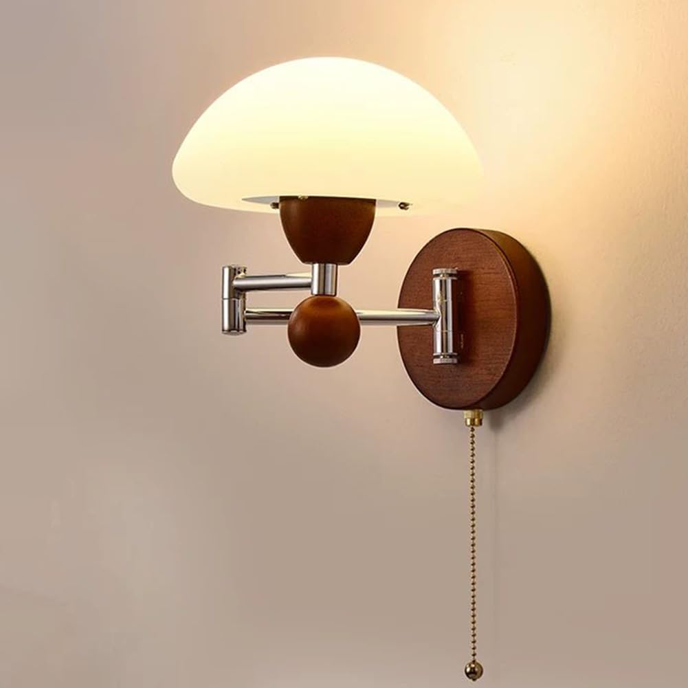 Logt One Color 10W Led Wall Lamp With Swivel Arm, Dimmable, 3000K/4500K/6000K, 3 Colour Modes, Wall Light With Switch, Adjustable Long Arm, Wall Reading Lamp, Rotatable, For Bedroom Bedside Table