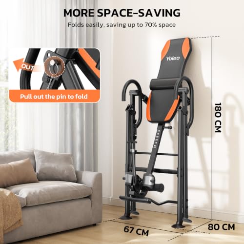Image of YOLEO Gravity Inversion Table for Back Pain Relief 2026 New Inversion Table