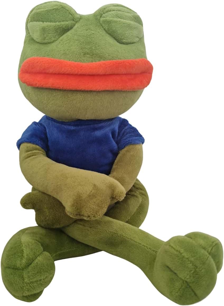 Frog Plush Toy 17.7 Inch, Magic Emotive Stuffed Animal with Changeable Expressions, Crystal Ultra Soft Plushie, Interactive Cuddly Toy Gift for Kids Children's Day Birthday