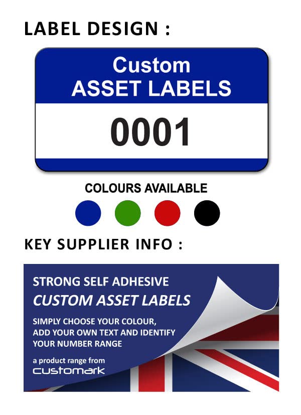 250 Personalised QR Code Asset Tag Labels Custom Sticker - With Optional Website Linked QR Code - View #6