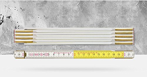 BMI984914200 Wooden-Folding Rule 2m 3,3 mm in White