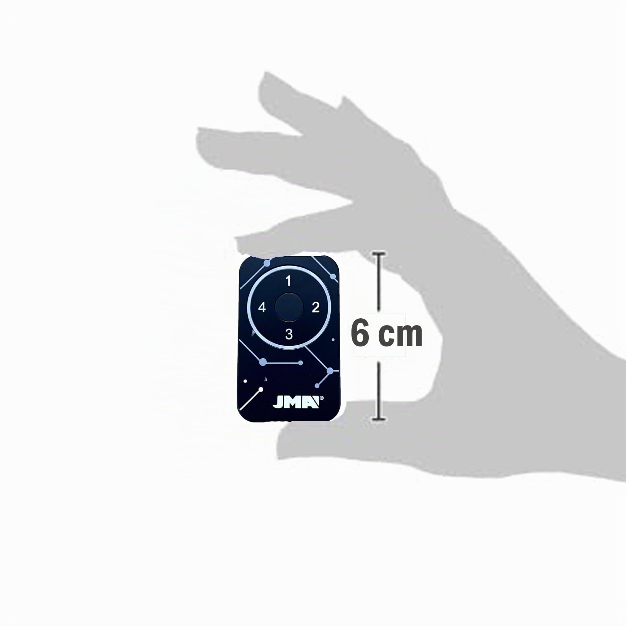 Télécommande de garage universelle JMA M-BT Advance pour la copie de portes à code fixe et Rolling Code 433 et 868 MHz. 4 télécommandes en 1. Fabriqué