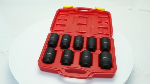 CASOAN 3/4'' Drive Spindle Axle Nut Ipact Socket Set, 6 Point, CR-O 3 thumbnail image