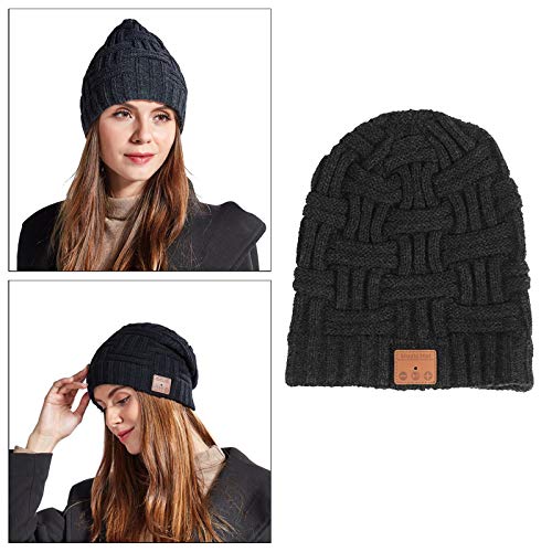 yotijar Beanie Hat com Bluetooth V5.0 térmica, elástica Sem Fio Fones de Ouvido Chapéus de Inverno p