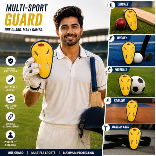 Image of SSS Octopus Abdominal Guard with Extra Soft Rubber Pad (Size & Colour Choice) (Kids, Yellow)