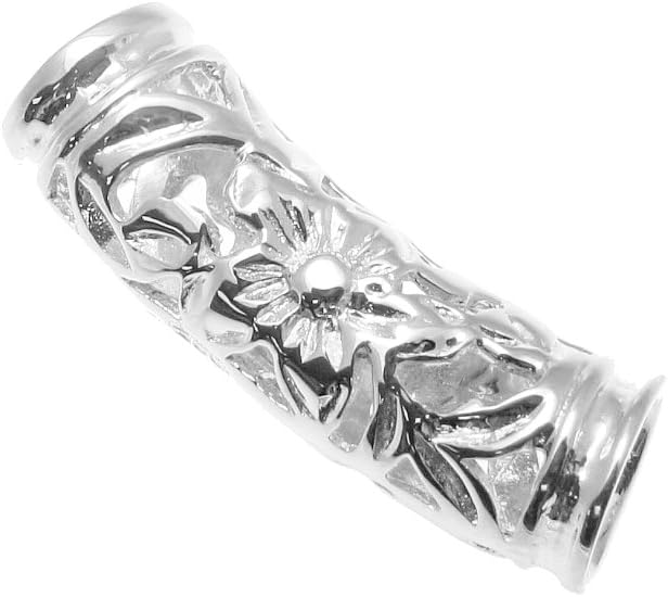 Arthur's Jewelry 925 sterling silver Hawaiian plumeria scroll barrel 21mm pendant