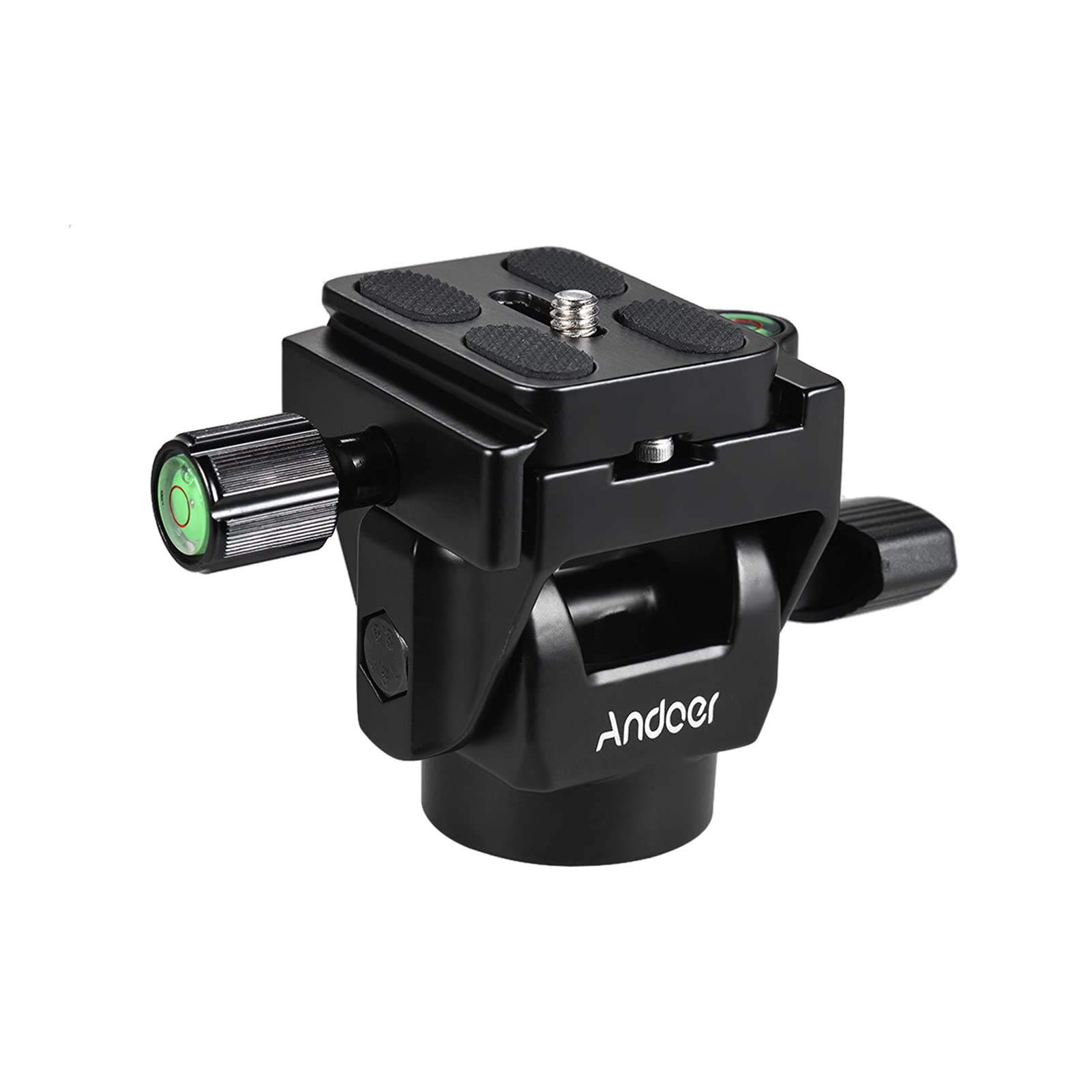 Ubervia® Monopod Head Mount, M-12 Monopod Tilt Head Panoramic Head Telephoto Bird Watching with Quick Release Plate