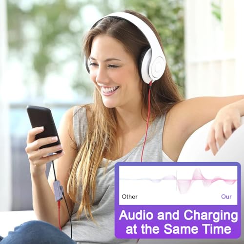 Image of Verilux 2 in 1 Type C to USB Adapter with 3.5mm Jack, PD 30W Type C Cable Fast Charging, Support Charging and Calling to Work at The Same Time Compatible with iPhone 16 /15, Galaxy S25 /S24 /S23