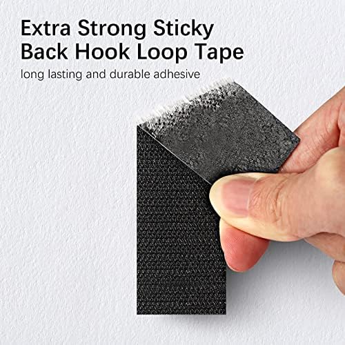 EOTW 18 Pack Hook Loop Tape Heavy Duty, 1" x 4" Strong Tape Double Sided Adhesive Sticky Reusable Hook and Loop Interlocking Mounting Tape - 1