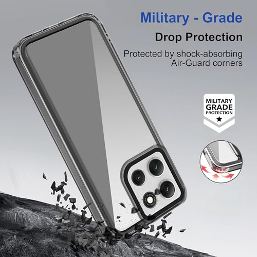 Image of amazon basics Back Case Cover for Motorola G86 Power 5G | Compatible for Motorola G86 Power 5G Back Cover | Case Cover with Camera Protection | (TPU + PC | Translucent Black)