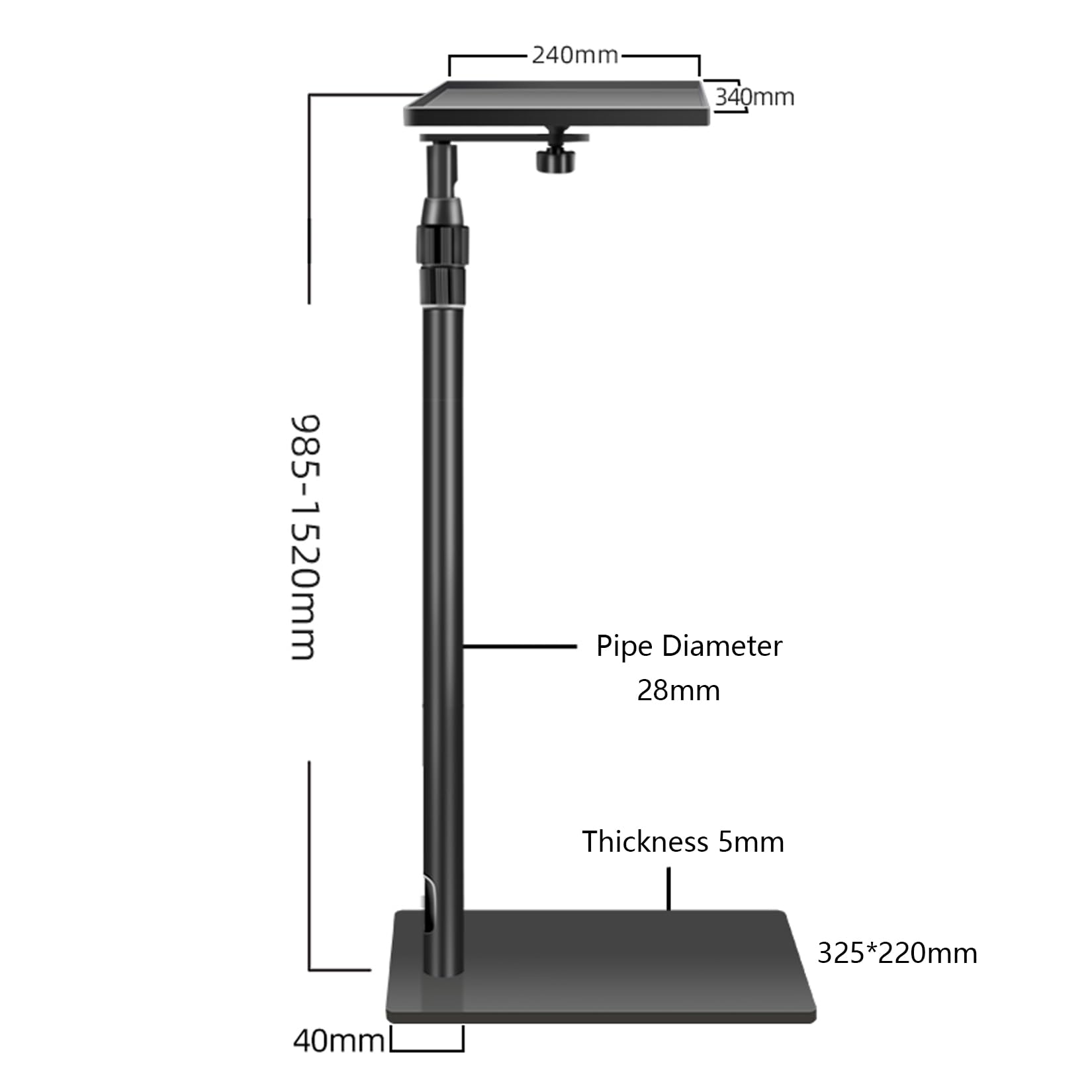 Projector Stand,Laptop Bodenständer,85-152cm Höhenverstellbar Für Stabilen Halt,Ideal Für Büro,Zuhause,Bühne Oder Studio Und Film (A)