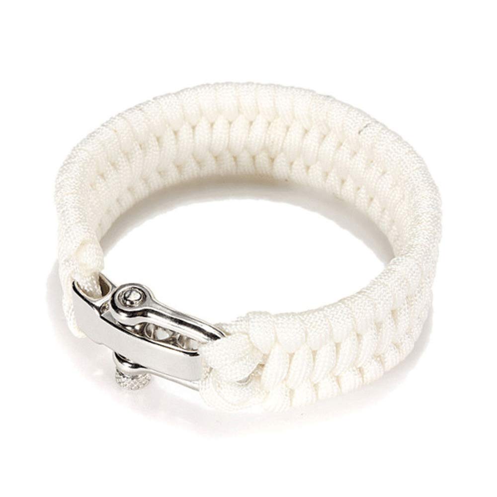 SagaSaveParacord Bracelet Survival Cord Bracelet with 3 Adjustable Sizes Stainless Steel Buckle for Outdoor Hiking Travelling Camping
