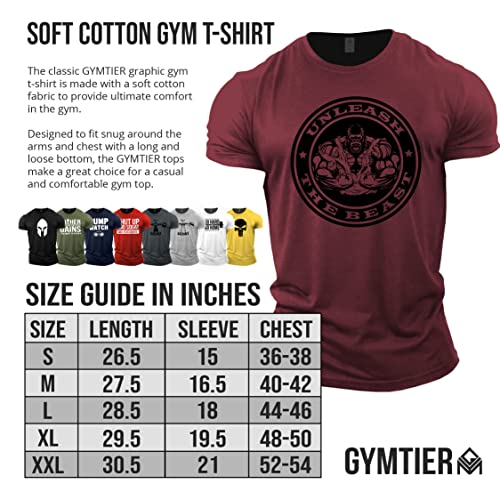 Gymtier T-shirt de musculation pour homme, motif «Unleash The Beast» – Rouge - Les Beatles, Paul McCartney, John Lennon, RIngo Starr, George Harrison Gymtier T-shirt de musculation pour homme, motif «Unleash The Beast» - Rouge – Image 6