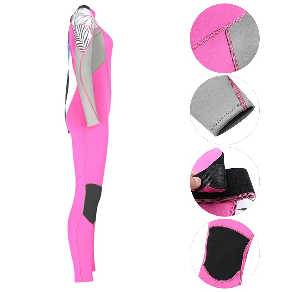 Combinaison de plongée en néoprène à manches longues pour femme - Chaude et confortable - Pour le surf - Taille M/L - Noir (M)