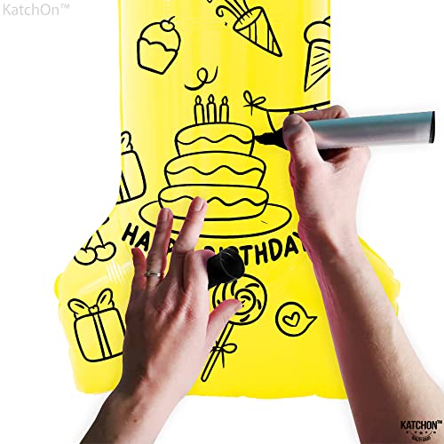 Image of KatchOn Yellow Number 1 Balloon 40 Inch