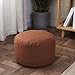 DASHADAO Okrągła podnóżek pufa otomany, jednolity kolor torba do siedzenia krzesło podłogowe tapicerowany podnóżek stołek wygodny zdejmowany amortyzacja sofy
