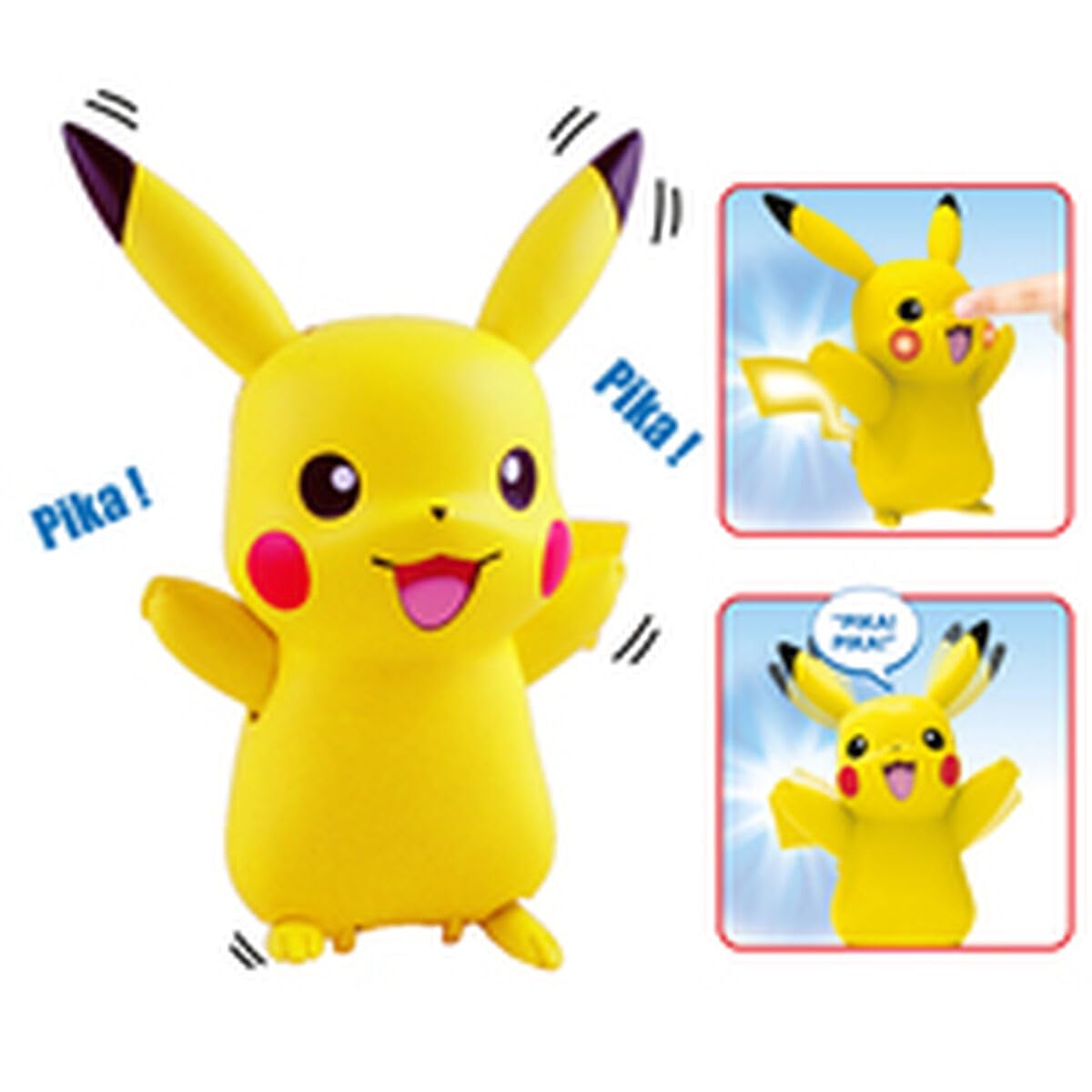 BANDAI - Pokémon - Figurine My Partner Pikachu - Figurine électronique Interactive avec capteurs tactiles Qui Parle, Bouge et s'illumine - WT97759