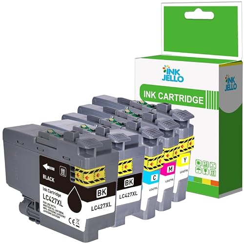 Image of Inkjello Compatible LC427XL Ink Cartridge Replacement For Brother HL-J6010DW MFC-J5955DW MFC-J6955DW MFC-J6957DW MFC-J6959DW Black 6,000 pages and Colour 5,000 pages (5-Pack)
