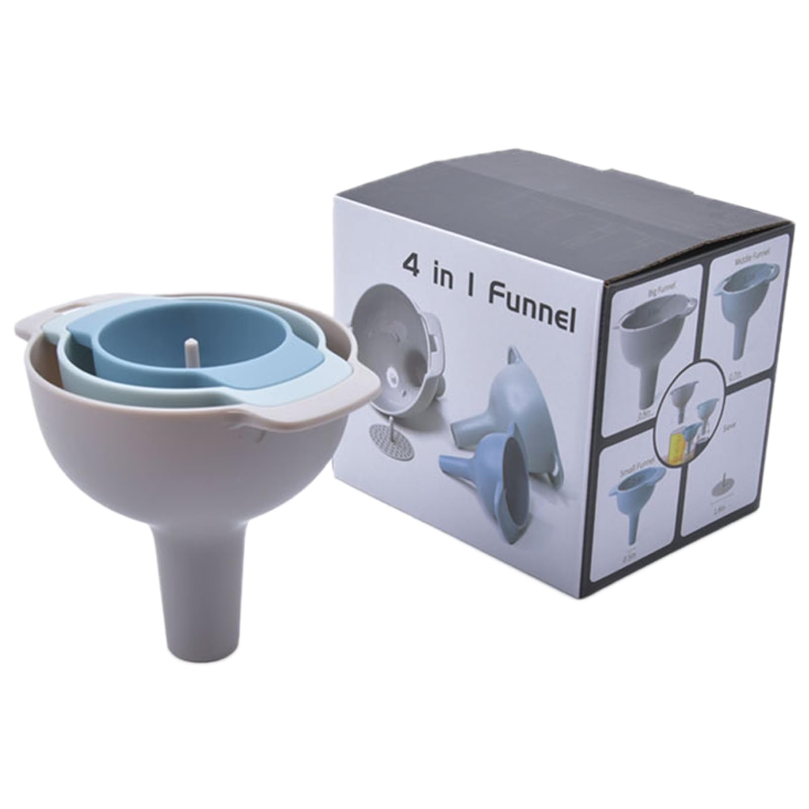 Tsophreniq 4 in 1 Pouring Set Liquid Funnel Filling Bottles Funnel Kitchen for Kitchen Restaurant Pouring Tool