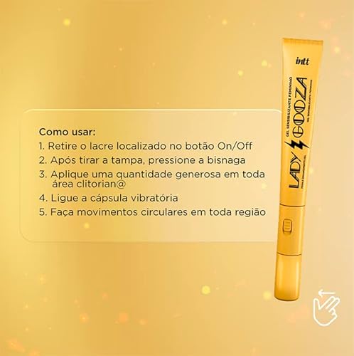 Lady Gooza Combo 2 unidades Gel Sensibilizante Feminino Esquenta Vibra e Pulsa Intt Cosméticos 15G