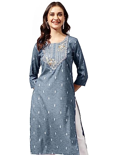 Image of MIRCHI FASHION Women's Straight Fit Paisley Printed And Embellished Kurta Set with Dupatta and Trouser