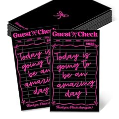Pink and black Guest Check