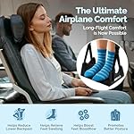 2 Pack No-Collapse Airplane Foot Hammock–Adjustable Foot Hammock for Plane Travel with Thick Bamboo Base, Lightweight Travel Footrest for Office, Flights(Black) - Image 3