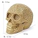 Mageeko Skull Statue Décor Halloween Skeleton Head Gothic Resin Figurine Decoration Sculpture Collectible Gifts Gold