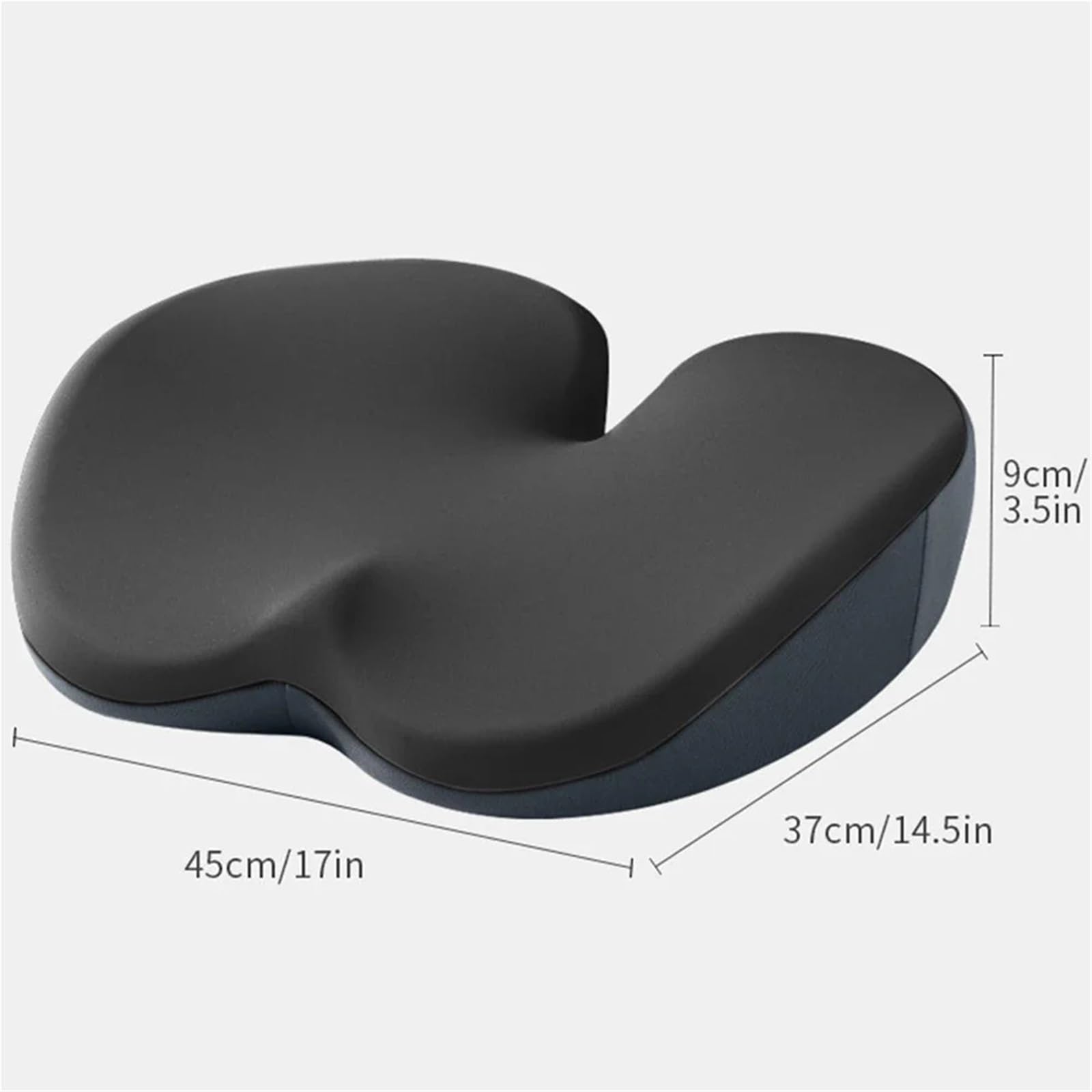 Cuscino Per Auto Sedile conducente principale for auto, cuscino di rialzo in memoria ortopedico antiscivolo, comodo for sedia da ufficio(GREY_FOAM_ONLY 1PC)