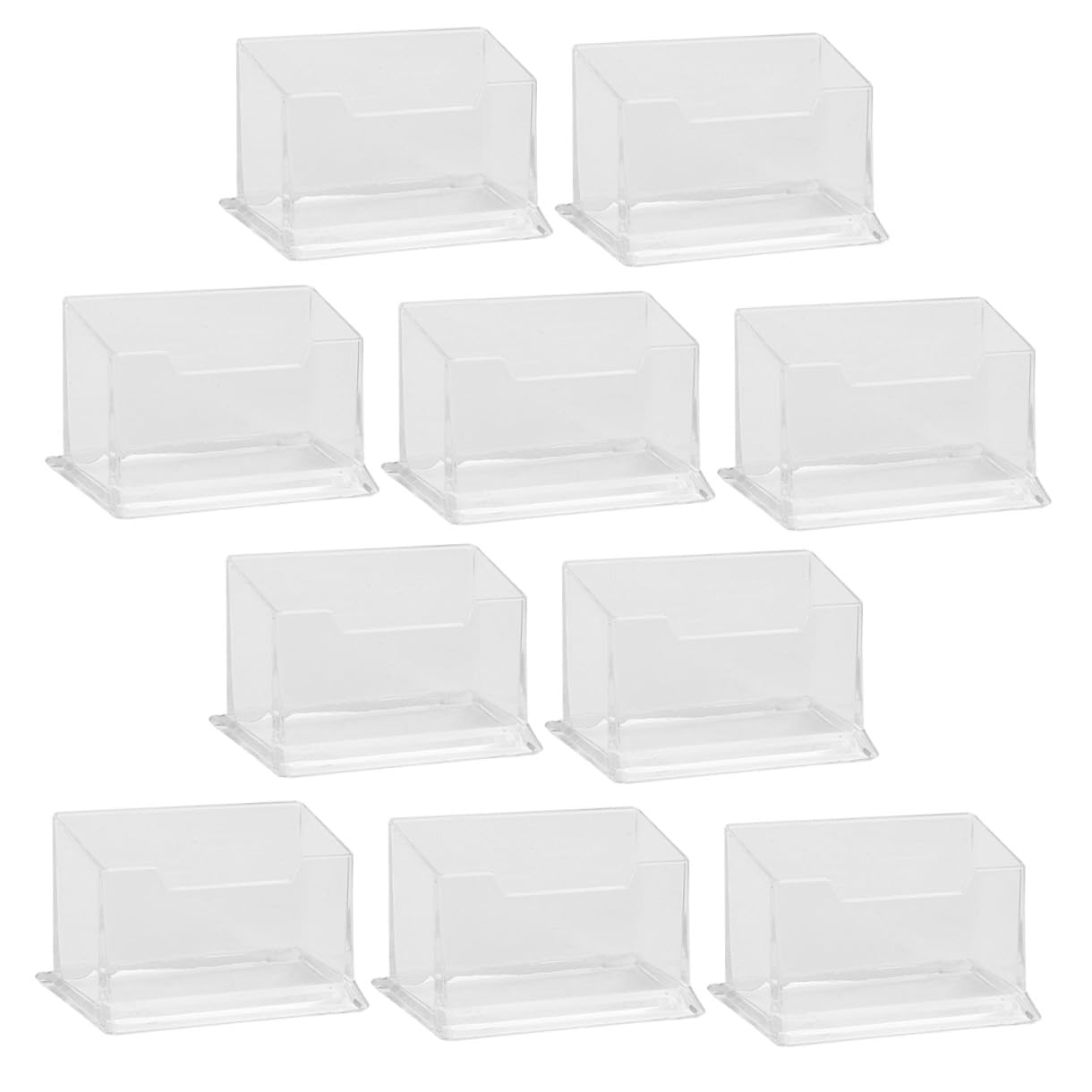 Vitrina para Tarjetas de Visita Transparente Abs 10 Piezas | Minimalista, Mantenimiento Sencillo, para Reuniones y Espacios Profesionales