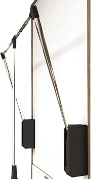 Wall-Mounted Industrial Clothes Rail - Adjustable Width Floating Shelves & Pull-Down Clothes Bar