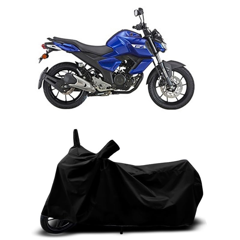 Image of DUFFEL-All Two Wheeler Bike /Scooty Body Cover Used for Yamaha FZ V3 BS6 Heat Protectio /Water Resistance /UV-Rays /Birds Dropping /Scratchproof /Dust Proof /Waterproof All Variants [Black]