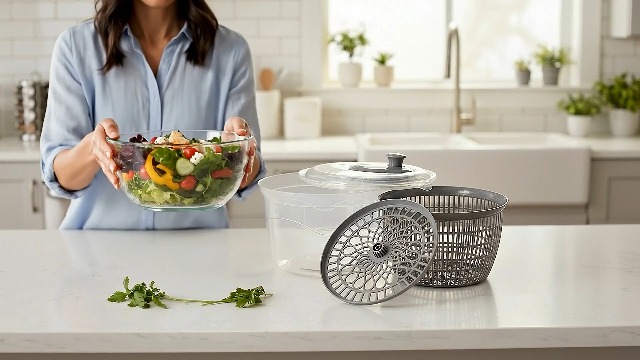 Multifunctionele Salade Spinner Droger 2,5L - Keuken Handmatige Sla Spinner met Veilig Deksel Slot & Draaigreep - Gemakkelijk te Gebruiken Salade Keuken Snijmachine Multifunctionele Salade Spinner Droger 2,5L - Keuken Handmatige Sla Spinner met Veilig Deksel Slot & Draaigreep - Gemakkelijk te Gebruiken Salade Keuken Snijmachine