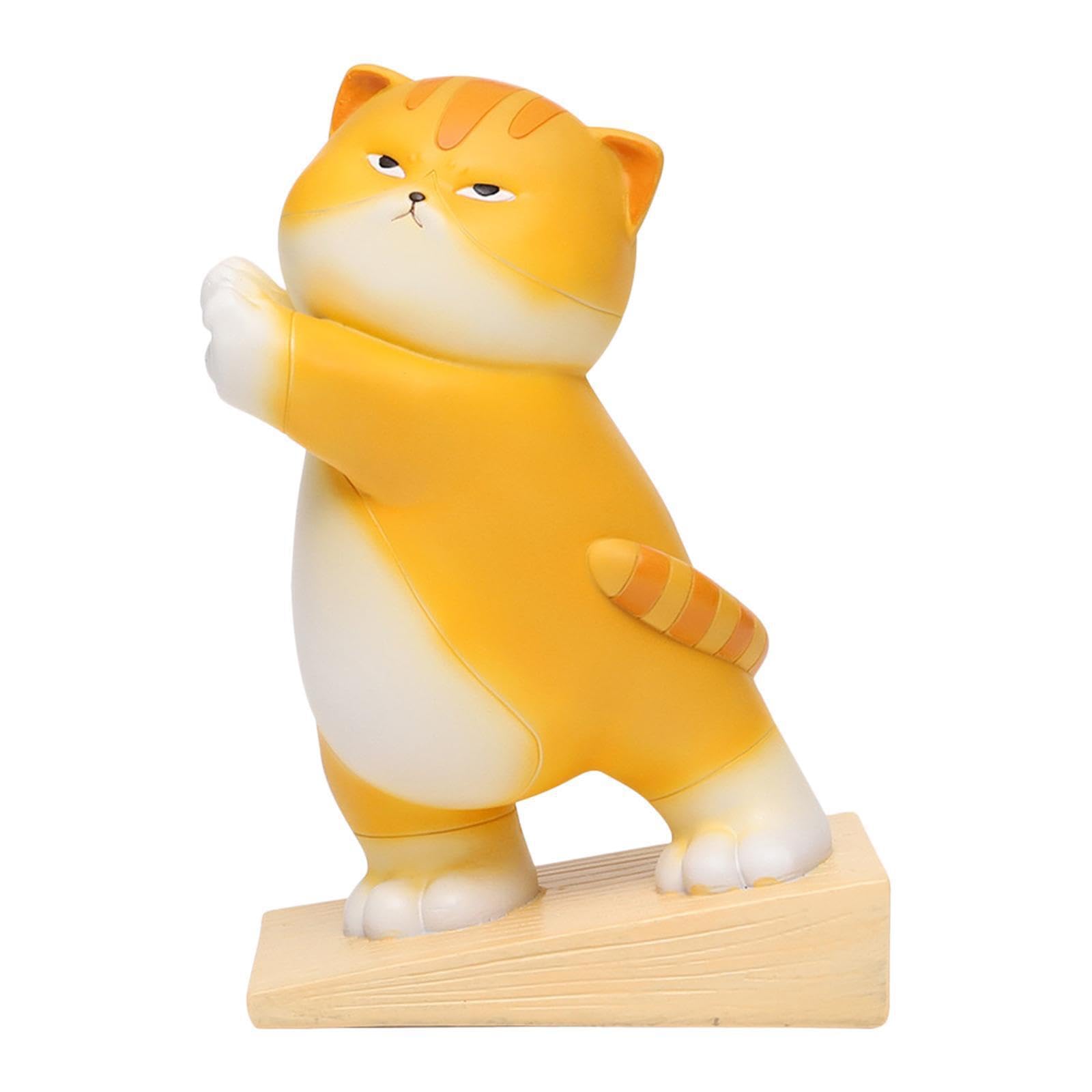 TUXCAXI Stylish Cat Door Stopper Home Office Non-Slip Features Doors Securely in Place While Enhancing Room Decor Door Stop for Bottom of Floor Bookshelf Stop