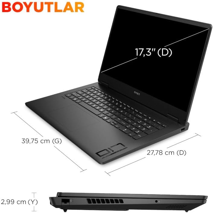 HP Omen | NVIDIA GeForce RTX™ 5060 8GB | 17 inç 48-144 Hz, 7 ms tepki süresi, IPS Ekran | AMD Ryzen™ AI 7 350 | 24 GB DDR5 | 1 TB PCIe® NVMe™ M.2 SSD | FreeDOS | Gaming Laptop | C2EZ3EA - Görsel 3