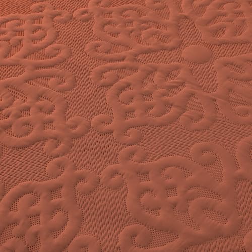 Image of Kingnex Oversized King Bedspreads 128x120 Baked Clay