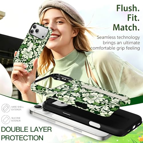 Coque antichoc iPhone 17 Pro fleurie pour éviter les chutes avec dragonne