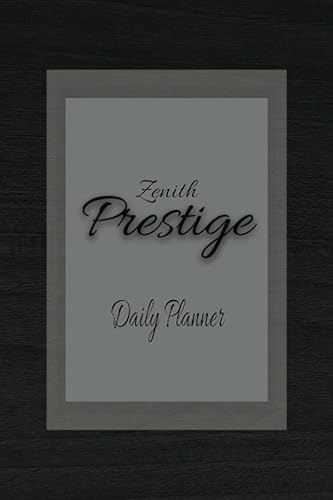 Zenith Prestige Daily Planner Undated, A5 daily planner notebook, for productivity, manifestation, making to-do lists and much more, contains meals,