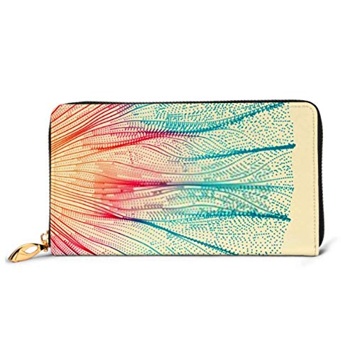 Preisvergleich Produktbild JHGFG Mode Handtasche Reißverschluss Brieftasche Welle Hintergrund abstrakte Vektor-Illustration 3D Telefon Kupplung Geldbörse Abendkupplung Blockieren Leder Brieftasche Multi Card