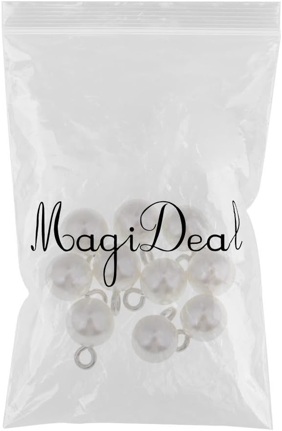 10pcsRound Faux Pearl Charms Pendants DIY Jewelry Findings 10mm Home & Kitchen| Craft Materials| Sewing| Haberdashery| Buttons