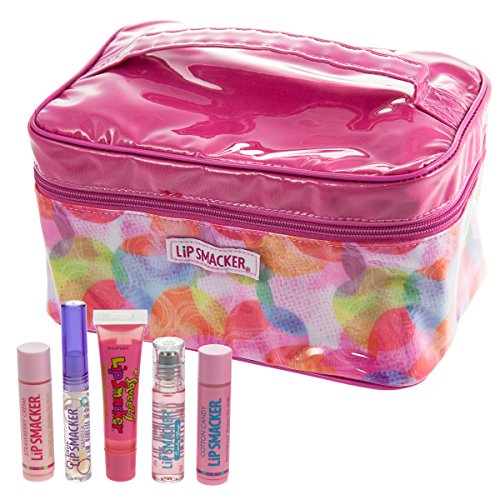 Lip Smacker 5pc Sweet Shine Lip Collection Travel Cosmetics Case Chapstick Gloss