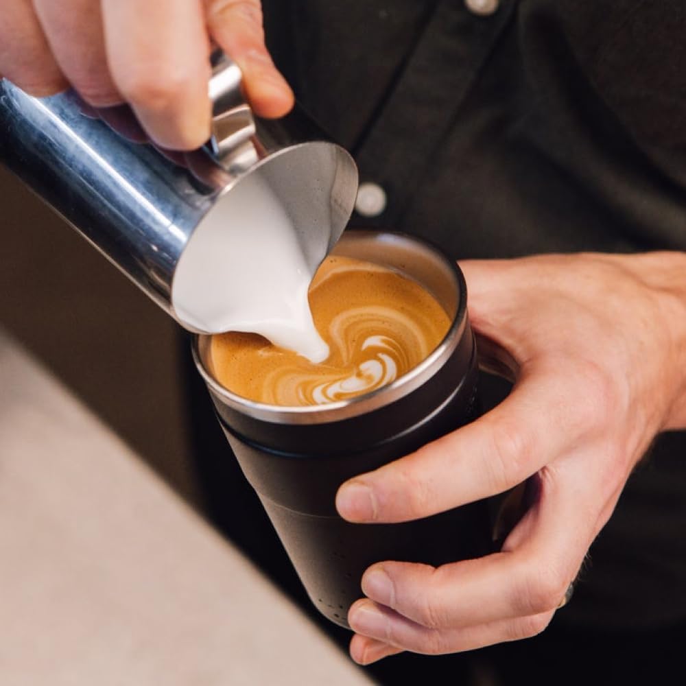 KeepCup Thermobecher, groß, 454 ml, Edelstahl, wiederverwendbar, Schwarz