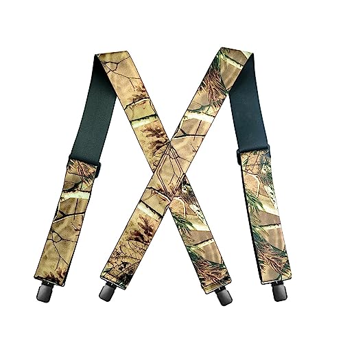 Clips porte-jarretelles bretelles homme style X élastique marron