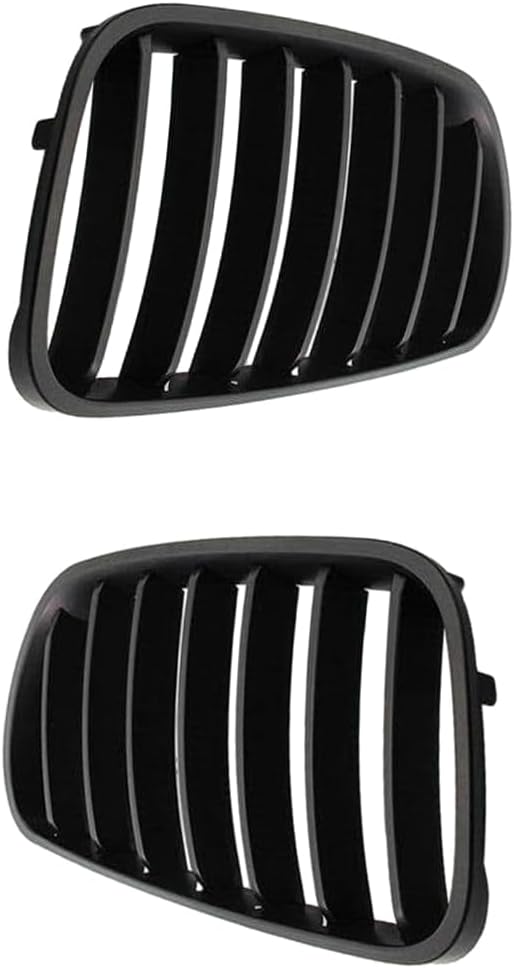 1 Pair Front Kidney Grille Grill, Left Right Front Kidney Grille, 2007-2010 Compatible with BMW X3 E83, Matte Black