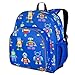 Wildkin 12 Inch Backpack, Includes Insulated, Food-Safe Front Pocket and Side Mesh Water Bottle Pocket, Perfect for Preschool, Daycare, and Day Trips, Olive Kids Design – Robots