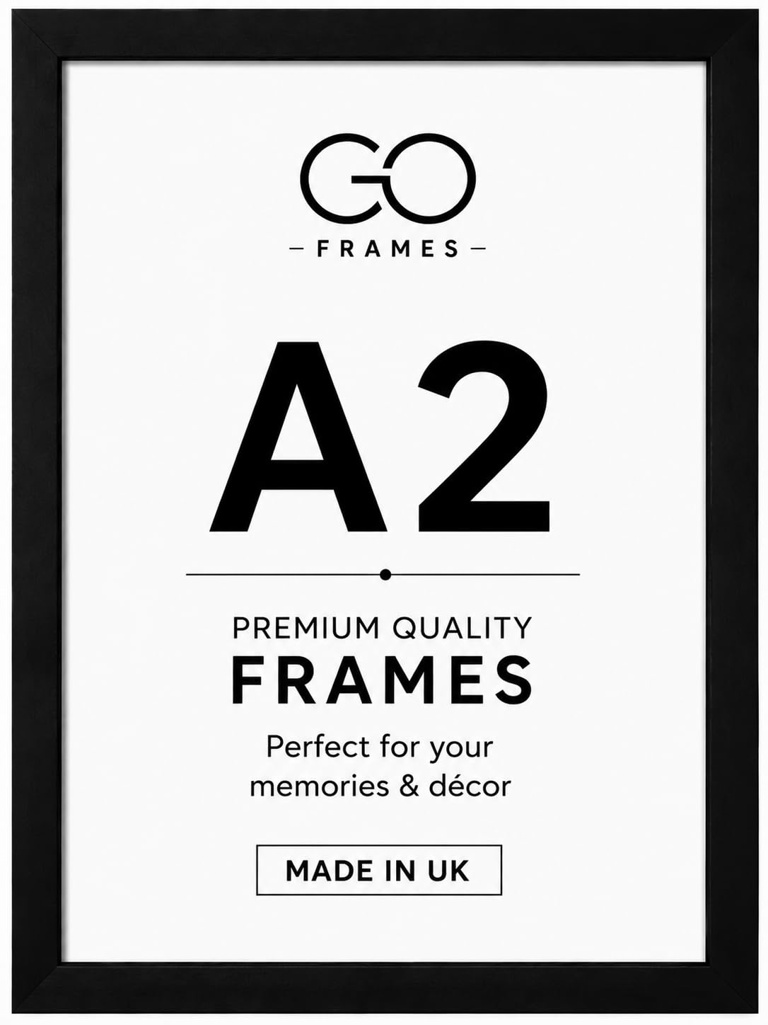 Photo Frame – Black Picture Frame for Wall Art, Stylish Photo Frames & Picture Frames – Home Decor Display (A2) — image 1