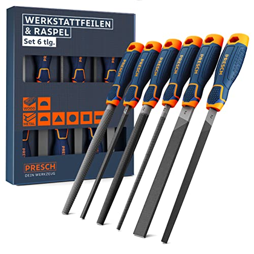 Presch Feilenset Metall und Holz 6tlg. - Hochwertiges Profi...