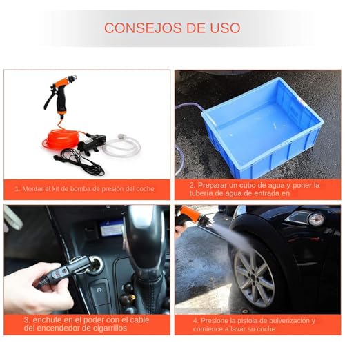 Hidrolimpiadora portátil multifuncional para limpieza de terrazas y riego 6