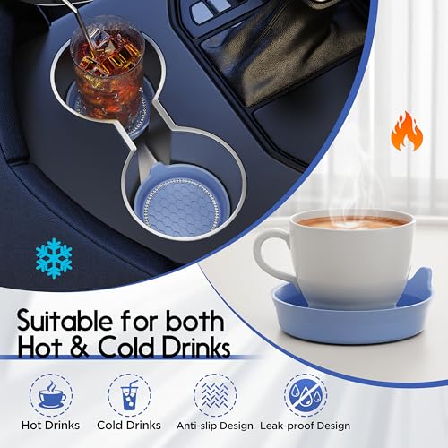 Image of Amooca 4-Pack Car Cup Holder Coaster Bling Crystal Rhinestone Car Interior